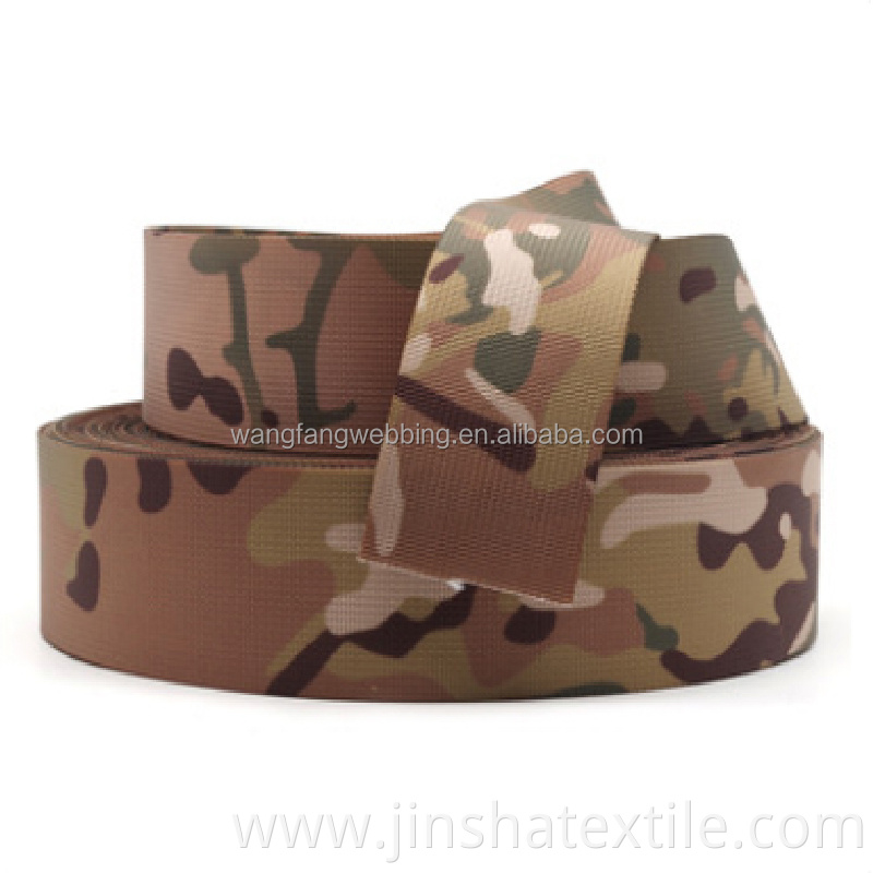 Camouflage Webbing Factory Outlet BagsHeat Transfer Webbing Tactical Belt Military Webbing Luggage Belt